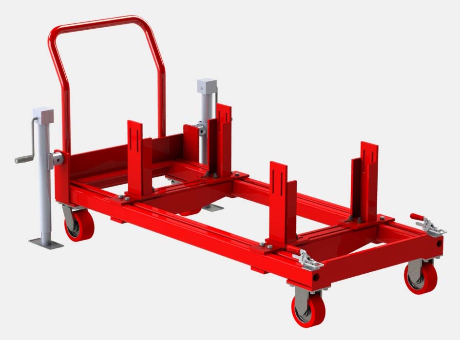 Dle cart. Тележка Docking Cart. Поддон для перемещения ДВС грузовых авто. Docking Cart: тележка с тремя портами. Dyno Docking Cart.